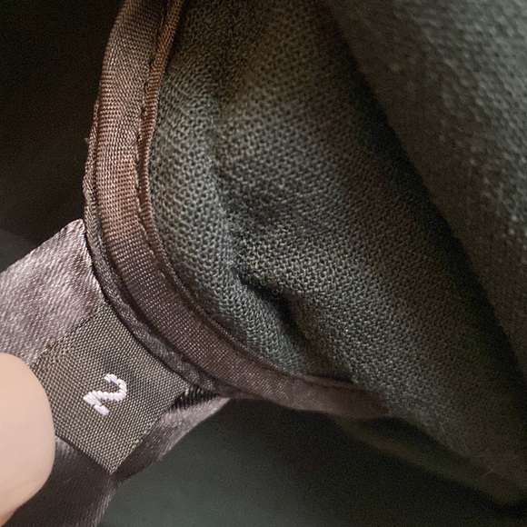 (A2) Rachel Comey Glitch dark green Jumpsuit LongSleeve V-Neck Cinched Waist, 2 - Picture 6 of 14